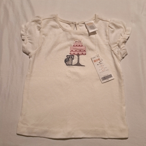 Gymboree girls size 18-24 months outlet kitten with cake short sleeve shirt New - Picture 1 of 5